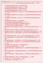 MySQL statement prepare error [1153] xenforo